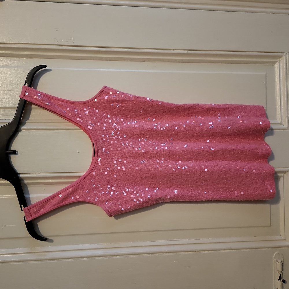 Express sparkly pink Sequin tank top ✨️